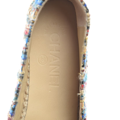 Chanel Tweed Grosgrain CC Espadrilles 38 Multicolor 9 of 11