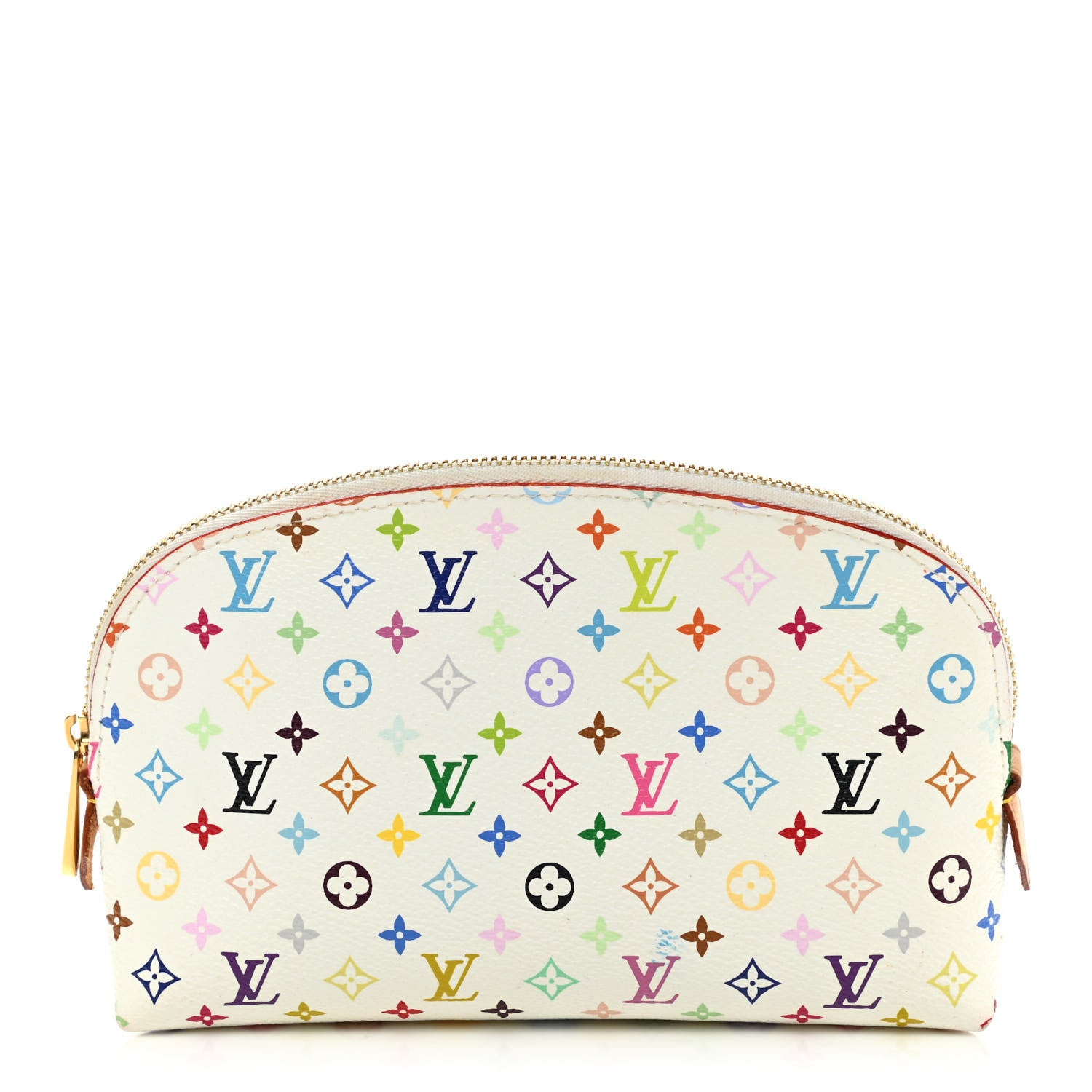 Louis Vuitton Monogram Multicolor Cosmetic Pouch White Litchi 1 of 8