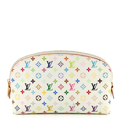 Louis Vuitton Monogram Multicolor Cosmetic Pouch White Litchi 1 of 8