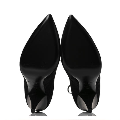 Saint Laurent Suede Kiki Lace-Up Ankle Boot 38 Black 6 of 9