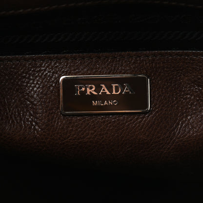 Prada Glace Calf Twin Pocket Tote Bruciato 6 of 17
