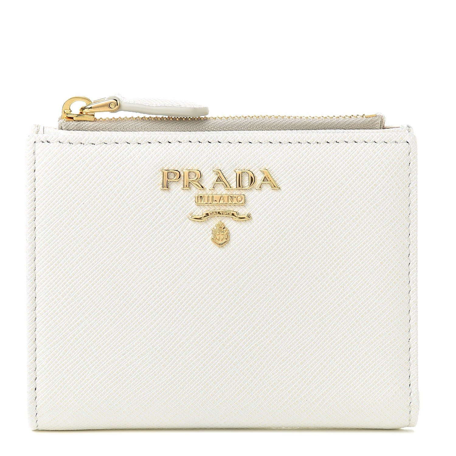 Prada Saffiano Metal Wallet Bianco 1 of 13