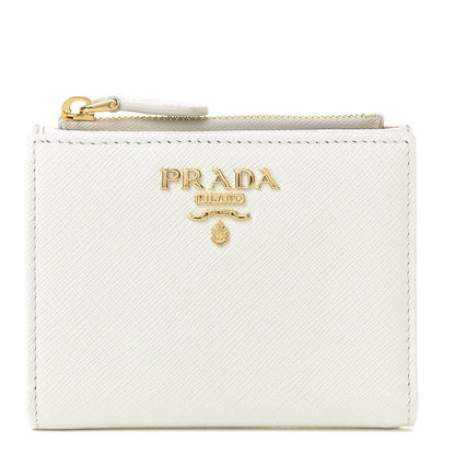 Prada Saffiano Metal Wallet Bianco 1 of 13
