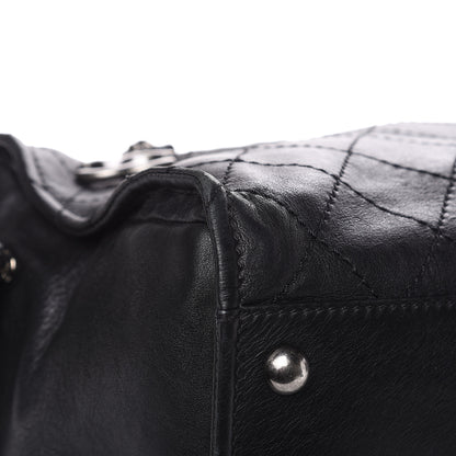 Chanel Calfskin Stitched Bowling Bag Black 10 of 13