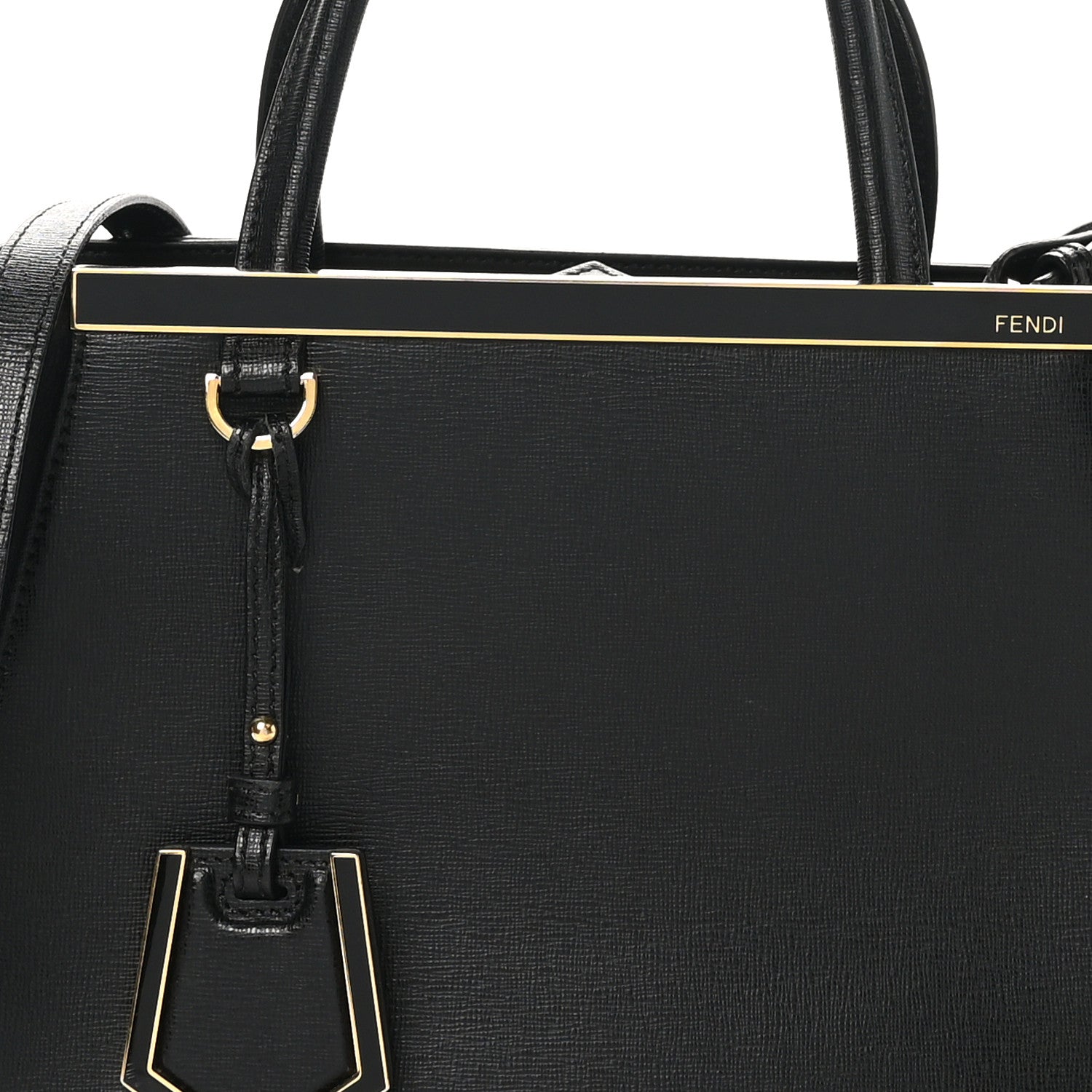 Fendi Vitello Elite Petite 2Jours Tote Black 8 of 10