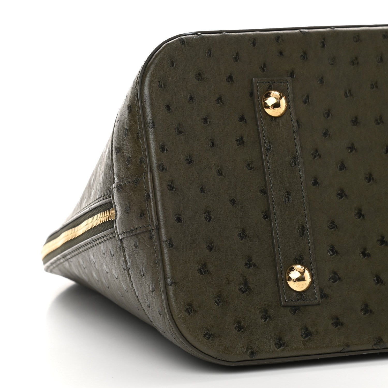 Louis Vuitton Ostrich Alma GM Olive 8 of 14