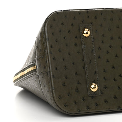 Louis Vuitton Ostrich Alma GM Olive 8 of 14