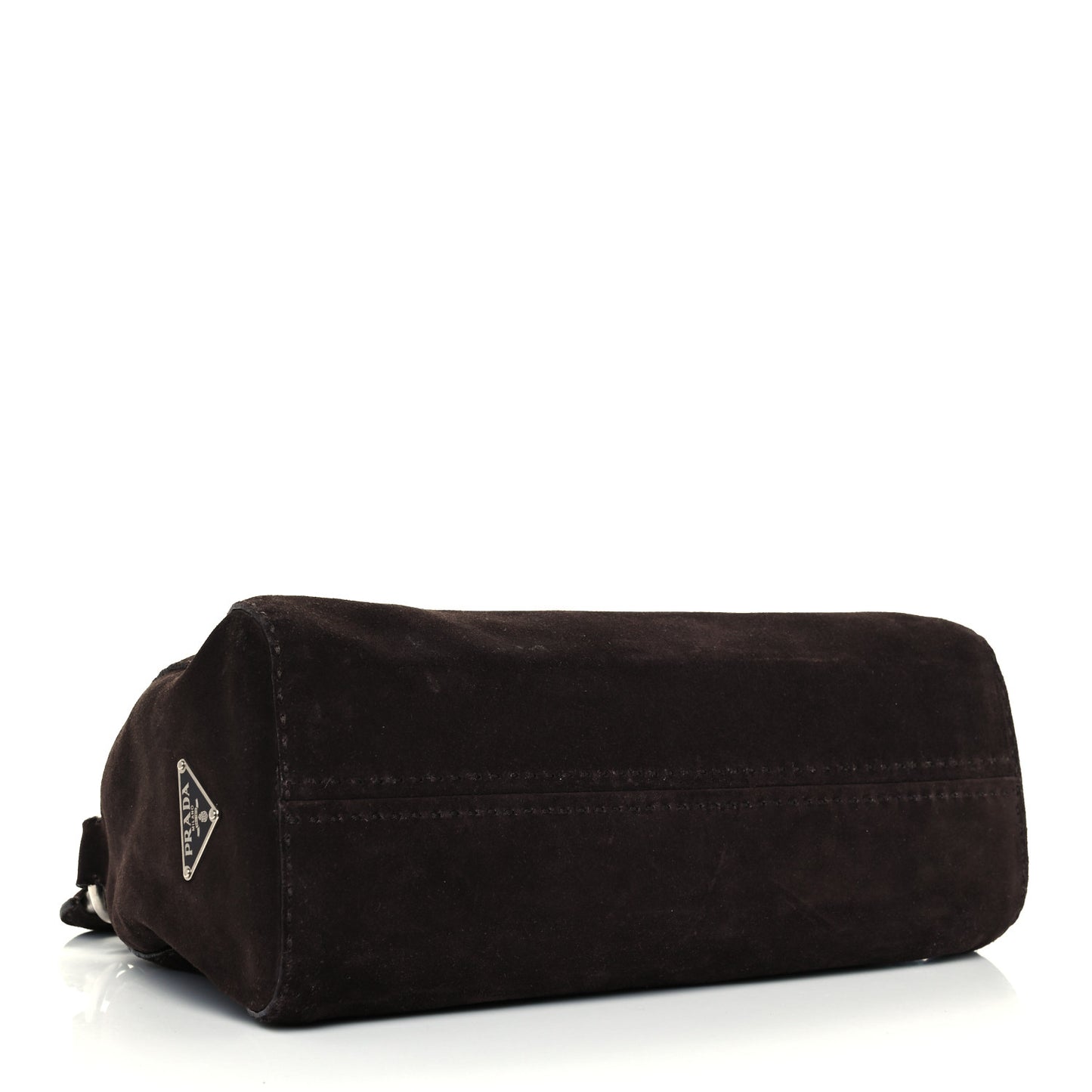 Suede Shoulder Bag Dark Brown