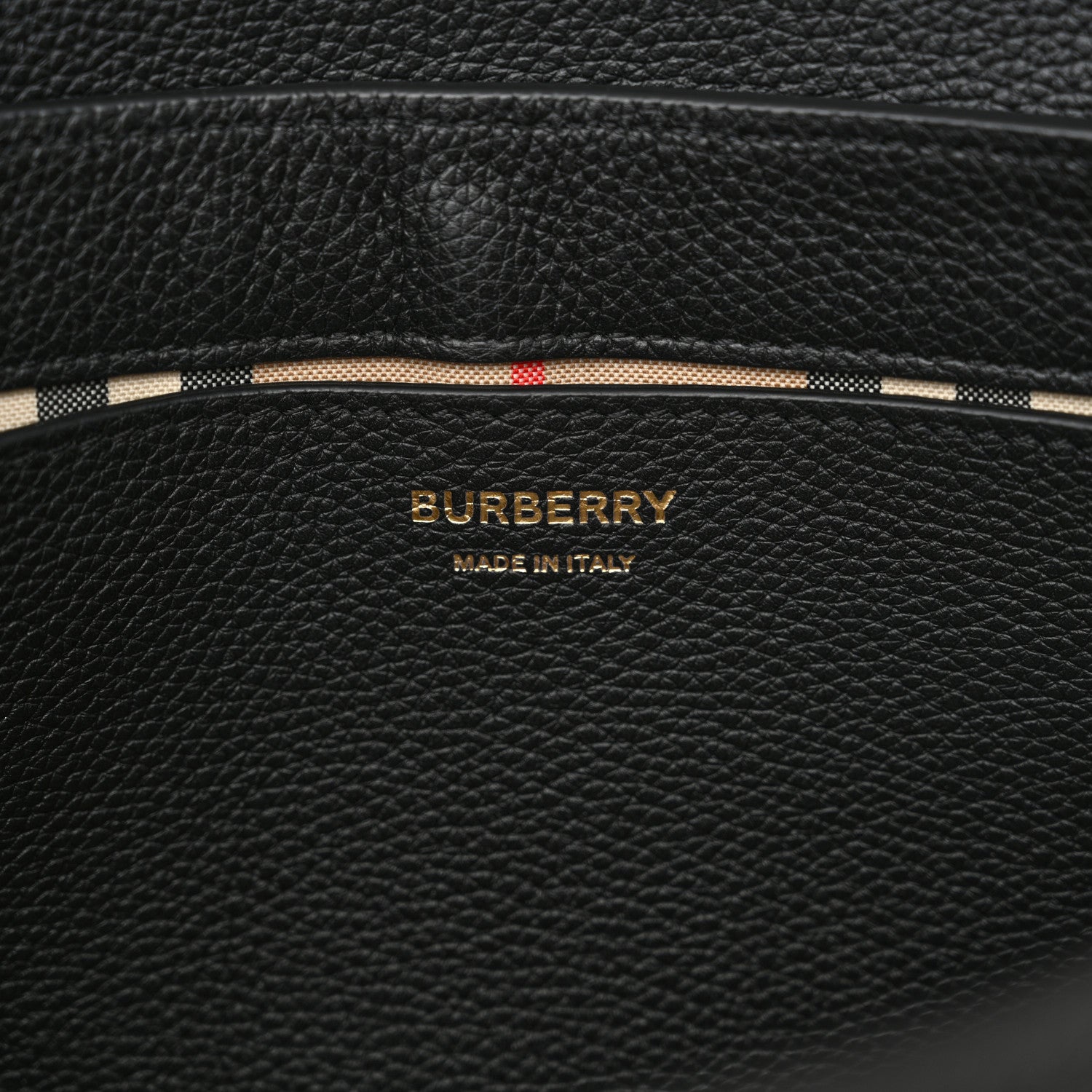 Burberry Grainy Calfskin Vintage Check Note Crossbody Bag Black 6 of 10