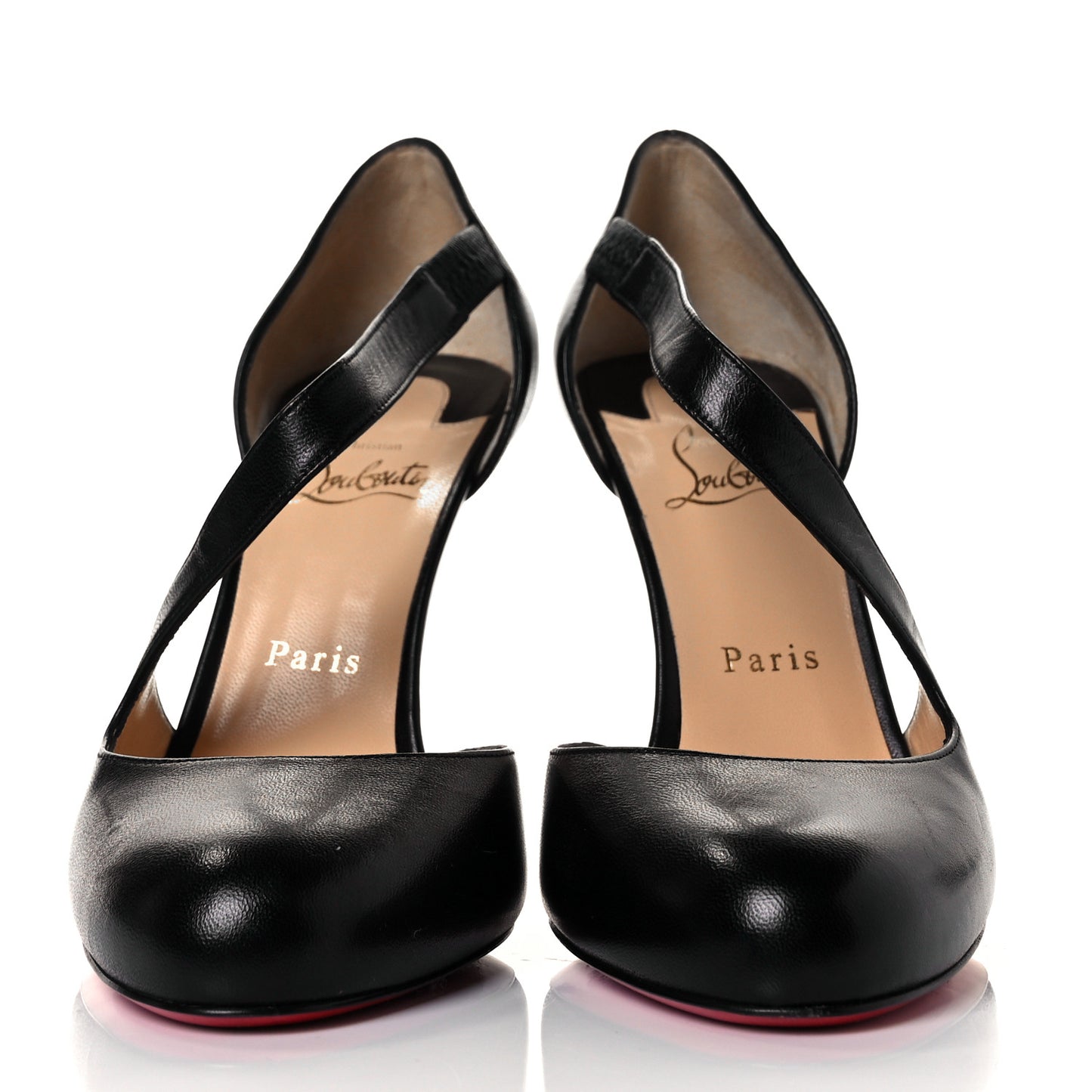 Shiny Nappa Decalcoco 100 Pumps 39.5 Black