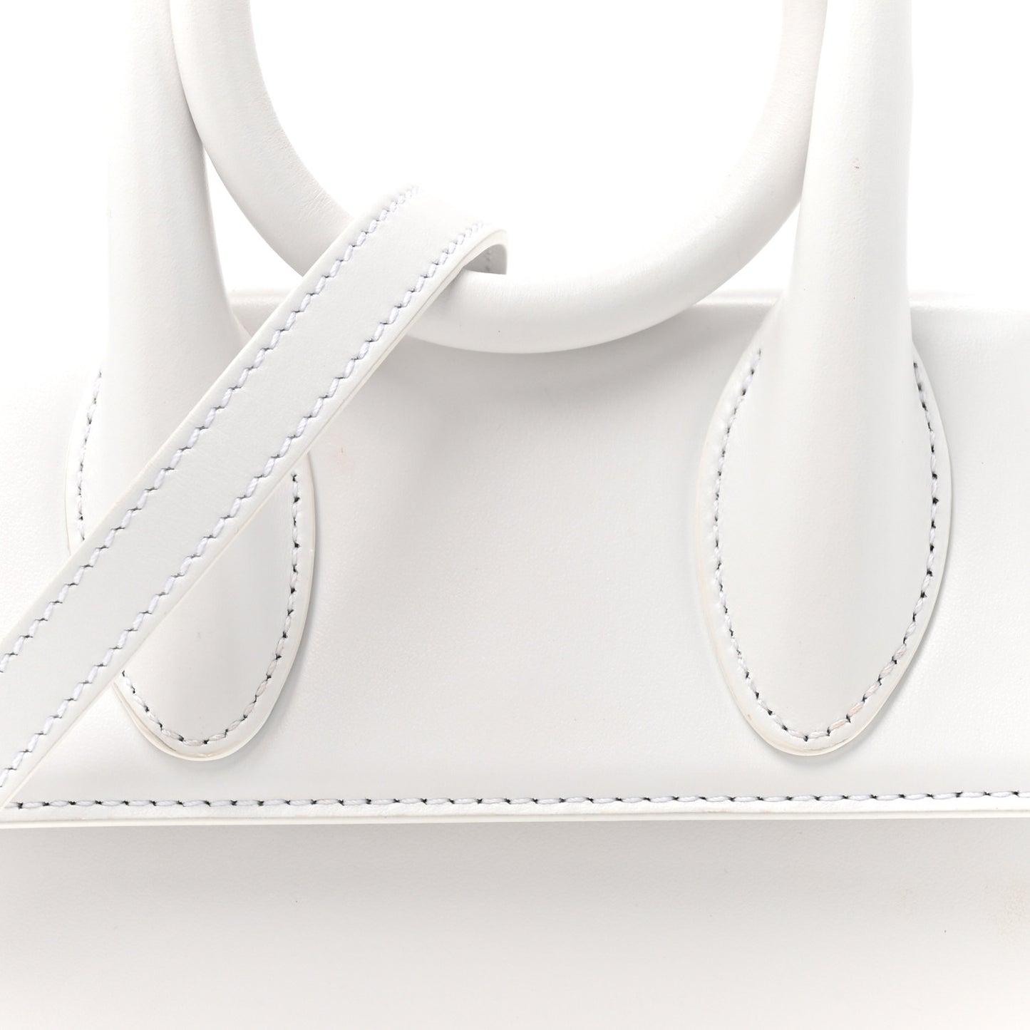 Smooth Calfskin Le Chiquito Noeud White