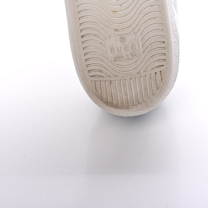 Gucci Calfskin Ayers Bee Embroidered Womens Ace Sneakers 37 White Green 19 of 23