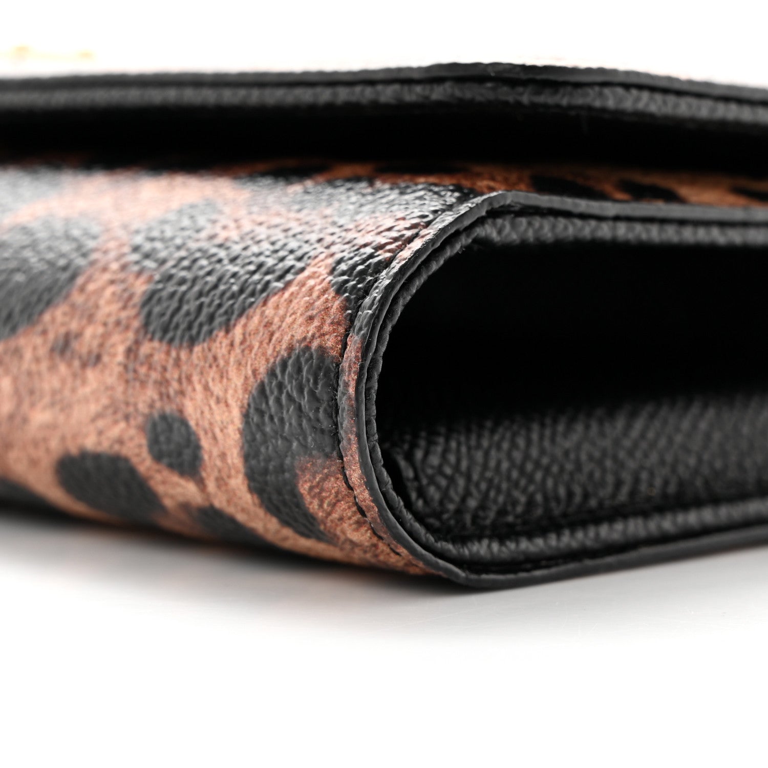 Dolce & Gabbana Dauphine Leopard Print Mini Miss Sicily Chain Phone Case Wallet Brown Black Red 10 of 11