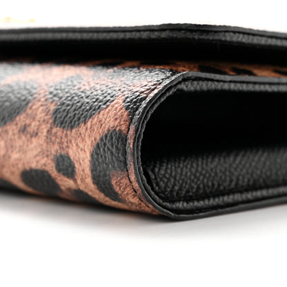Dolce & Gabbana Dauphine Leopard Print Mini Miss Sicily Chain Phone Case Wallet Brown Black Red 10 of 11