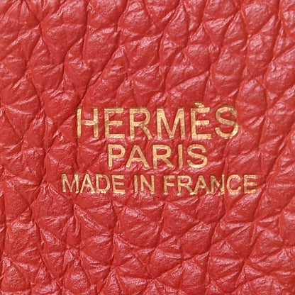 Hermes Taurillon Clemence Evelyne II PM Vermillion 7 of 8