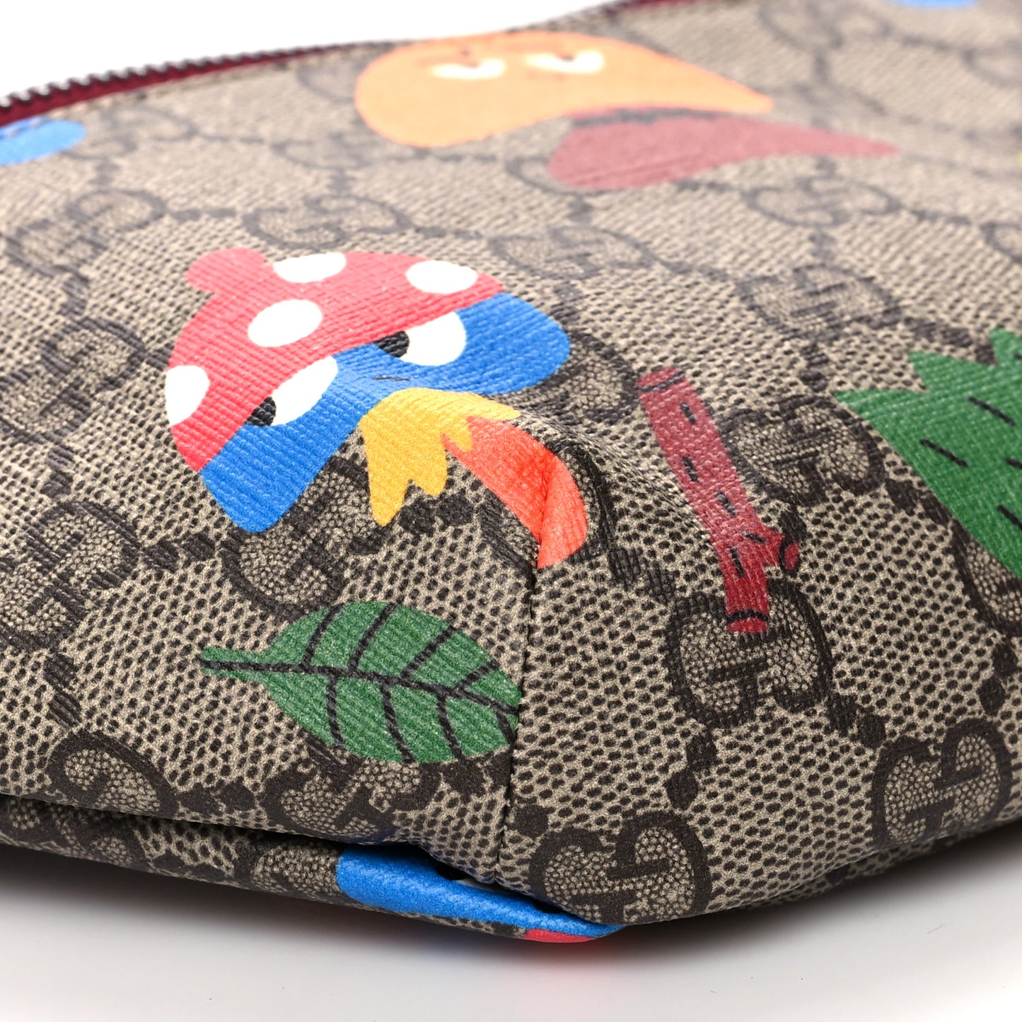 Soft GG Supreme Monogram Dancing Woodland Childrens Belt Bag Beige Ebony Multicolor