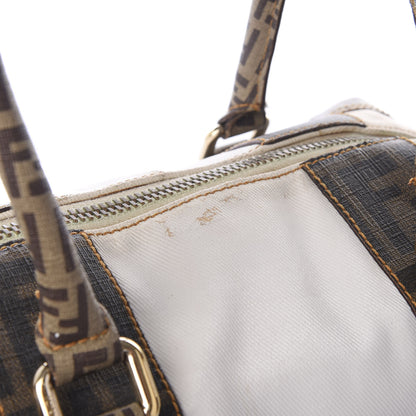 Fendi Canvas Zucca Zucchino Spalmati B Mix Tote White Mogano Panna 11 of 12