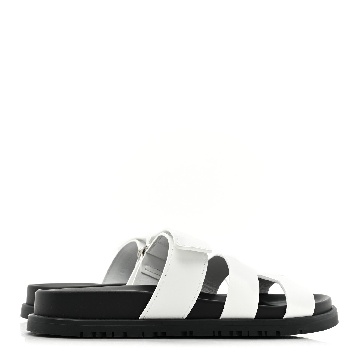 Hermes Calfskin Womens Chypre Sandals 36.5 White 4 of 9
