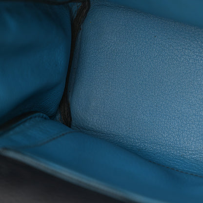 Hermes Togo Bi-Color Kelly Retourne 25 Bleu Indigo Turquoise 12 of 16