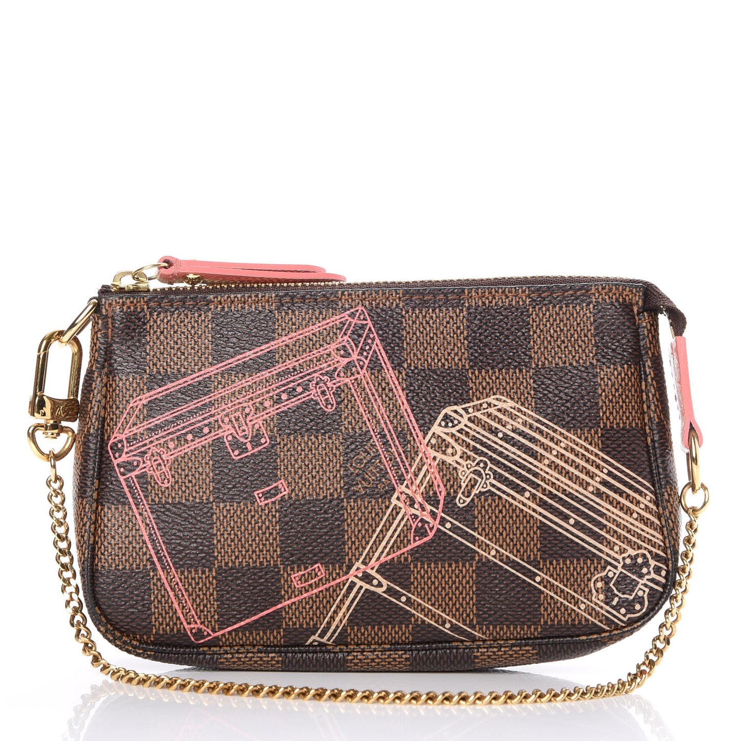 Damier Ebene 2014 Christmas Animation Mini Pochette Accessories