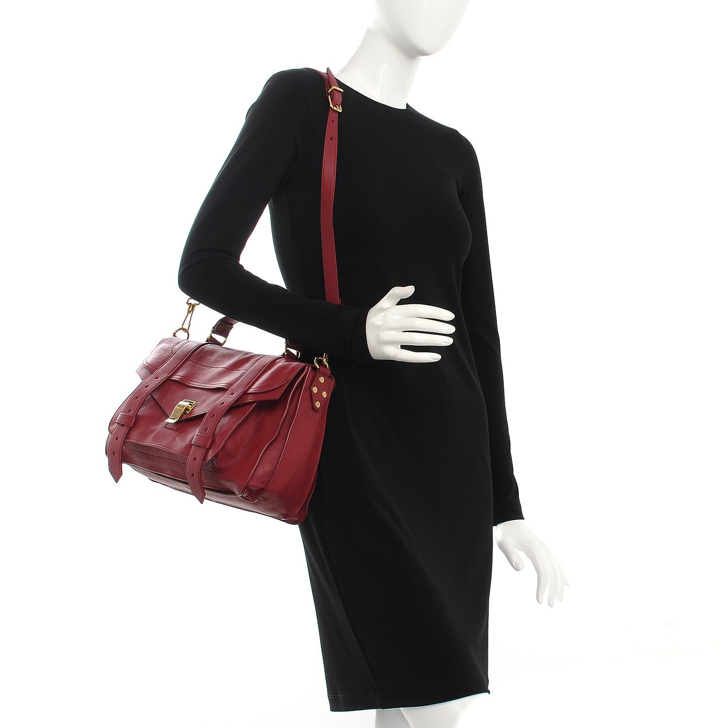 Proenza Schouler Lambskin Medium PS1 Satchel Chianti 2 of 8
