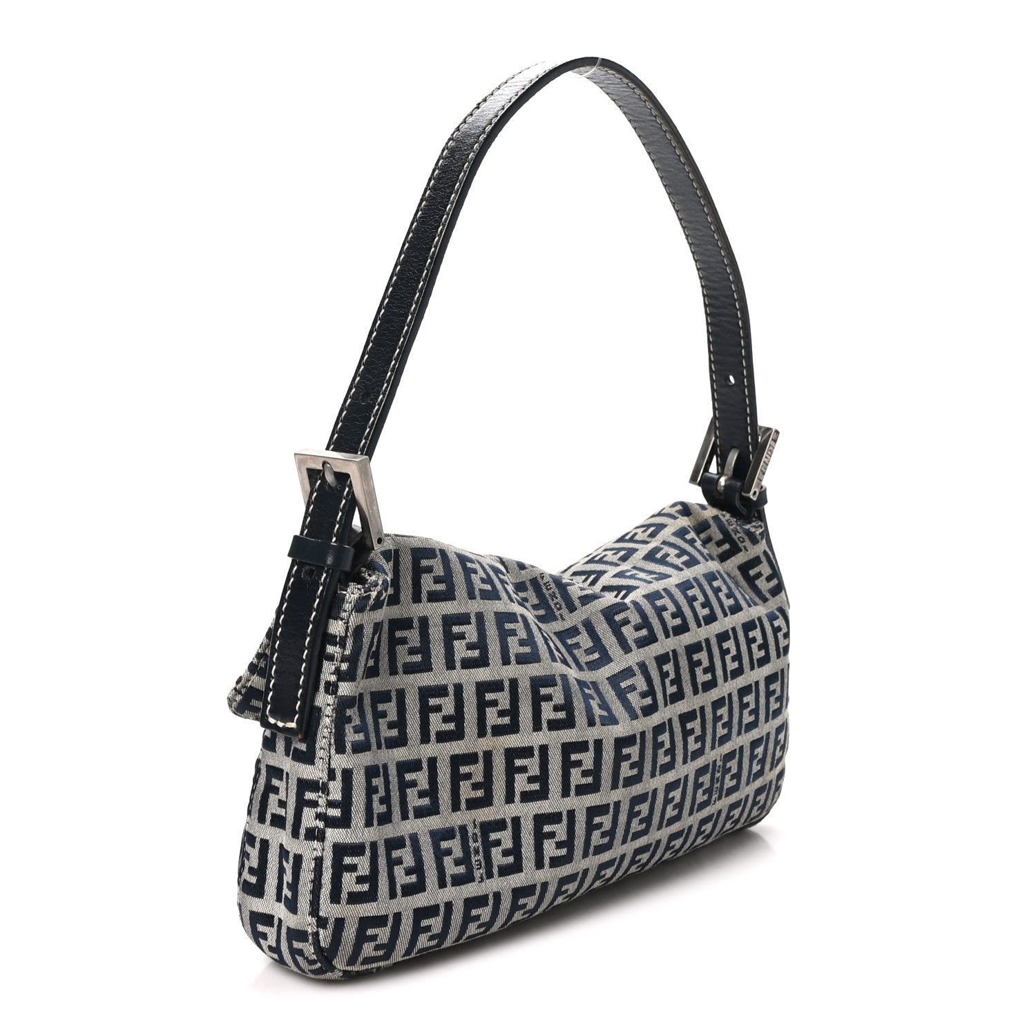 Fendi Zucchino Baguette Navy 3 of 9