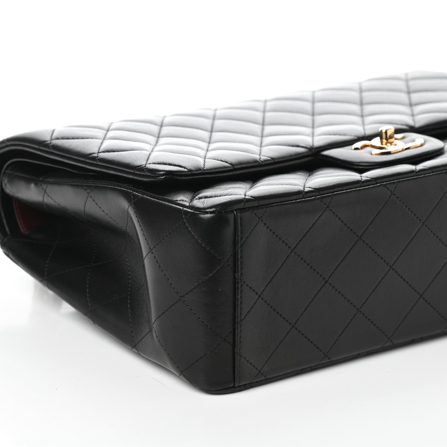 Chanel Lambskin Quilted Maxi Double Flap Black 9 of 10