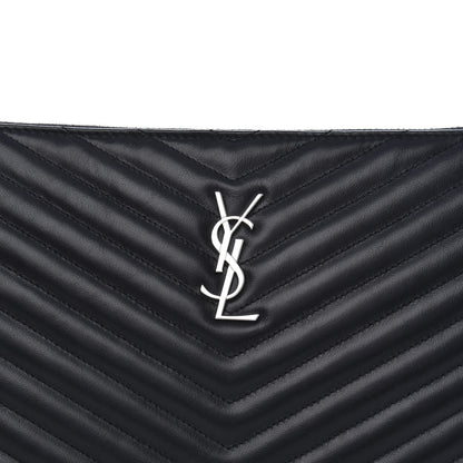 Saint Laurent Calfskin Matelasse Monogram Cassandre Tablet Pouch Black 10 of 10