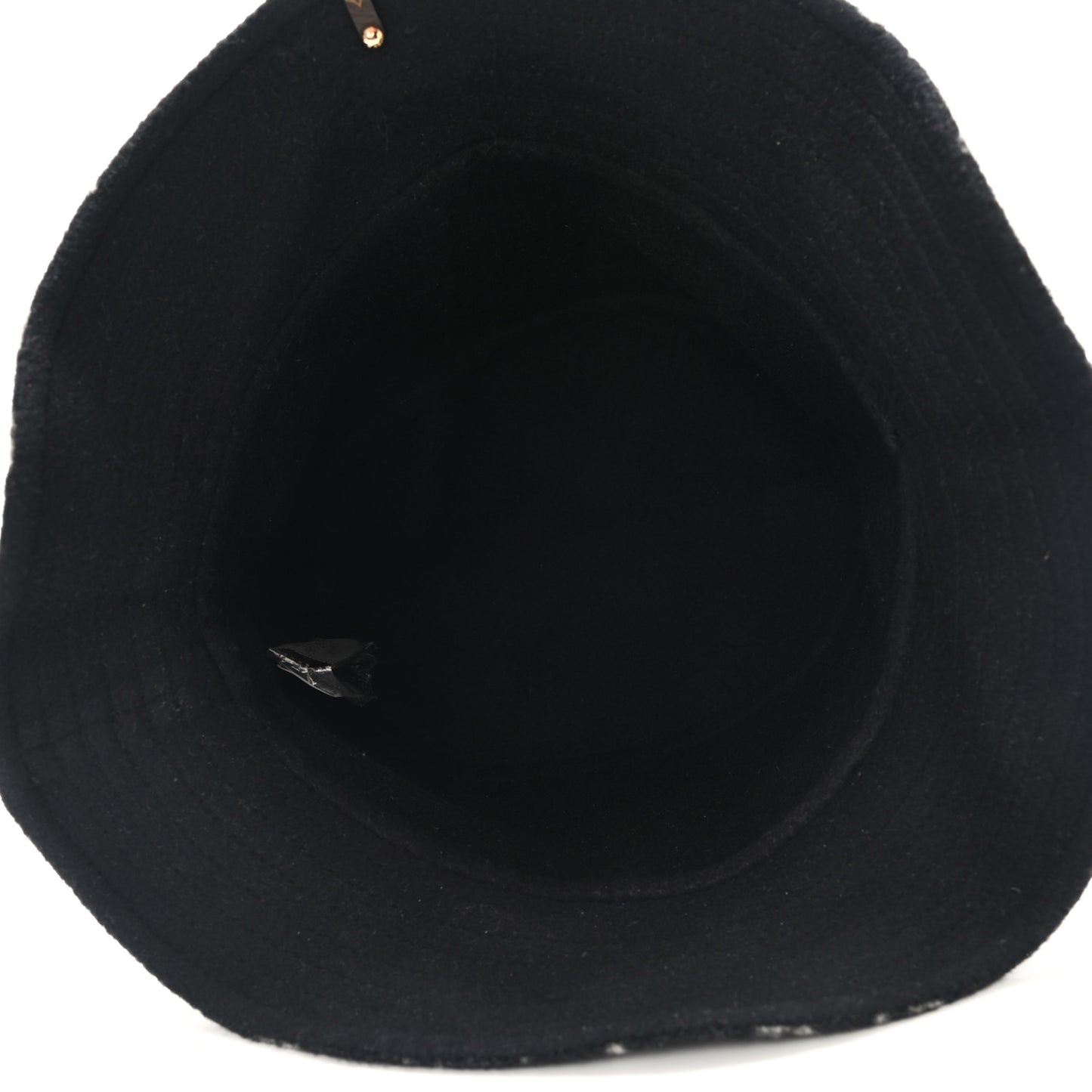 Wool Monogram Match Bucket Hat S Black White