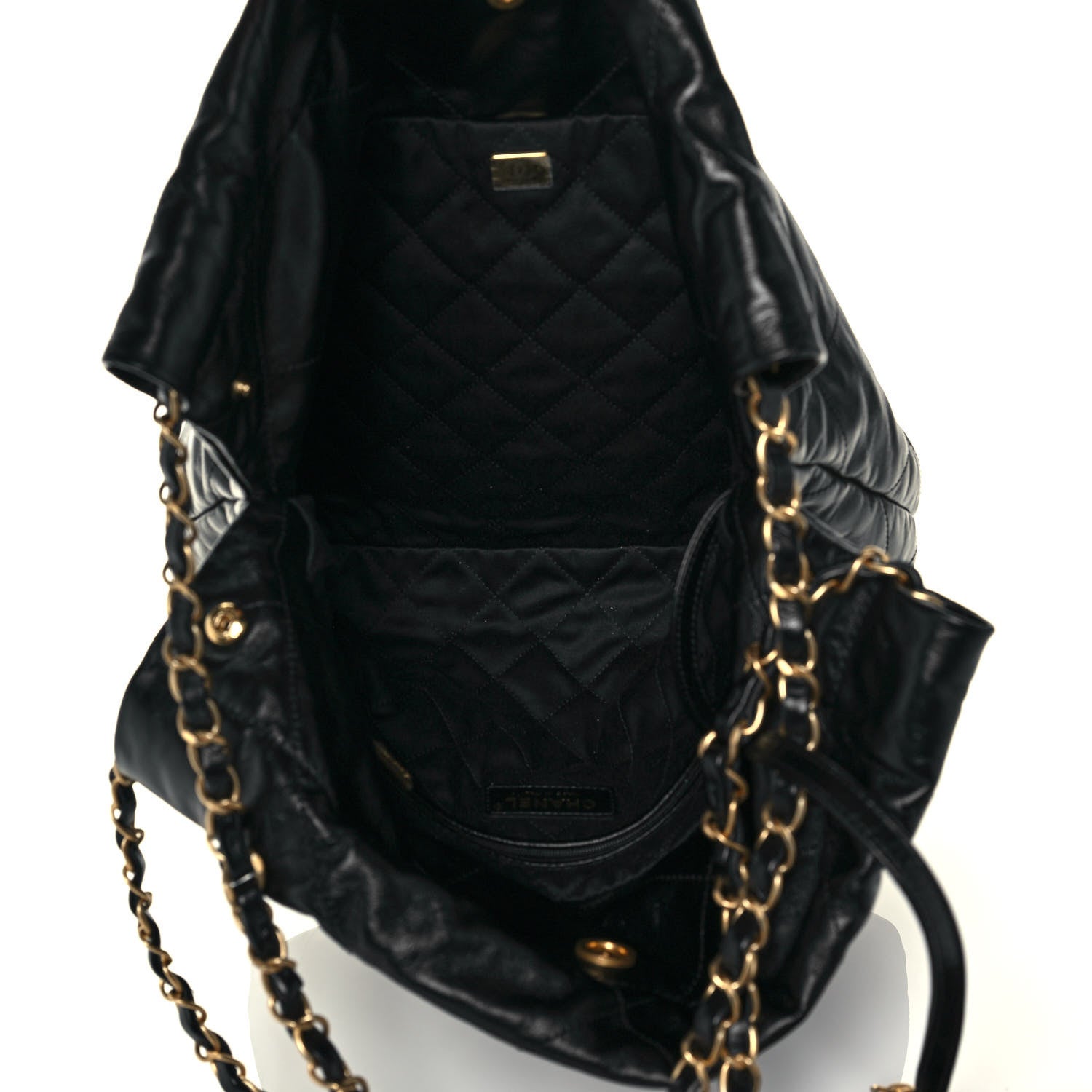 Chanel Shiny Calfskin Quilted Small Chanel 22 Black 5 of 12
