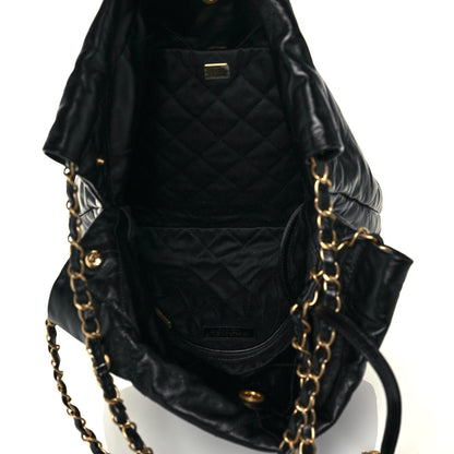 Chanel Shiny Calfskin Quilted Small Chanel 22 Black 5 of 12