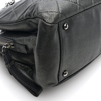 Chanel Metallic Caviar Quilted Timeless CC Shopping Tote Dark Grey 8 of 9