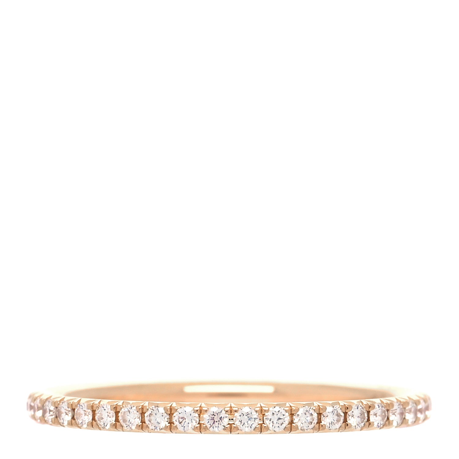 Tiffany 18K Rose Gold Diamond Metro Band Ring 52 6 3 of 5