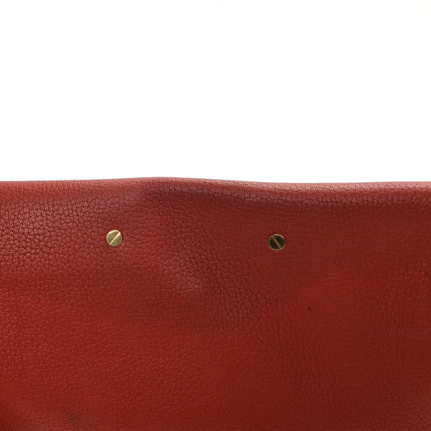 Grained Calfskin Drew Folded Clutch Red