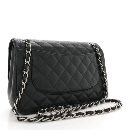 Chanel Caviar Quilted Jumbo Double Flap Black 3 of 18