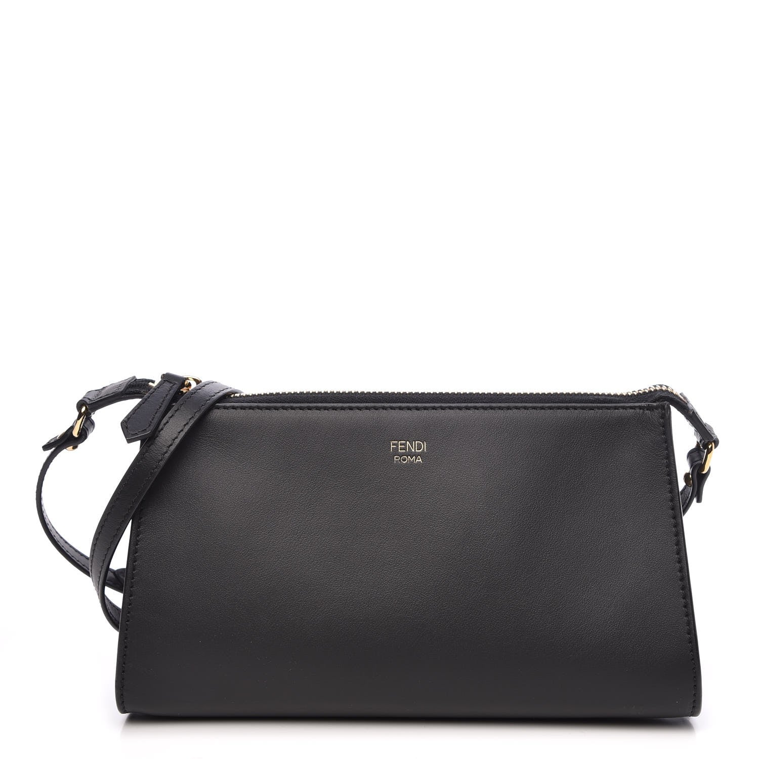 Fendi Vitello Baltico Mini Pouch Crossbody Pouch Black 1 of 7
