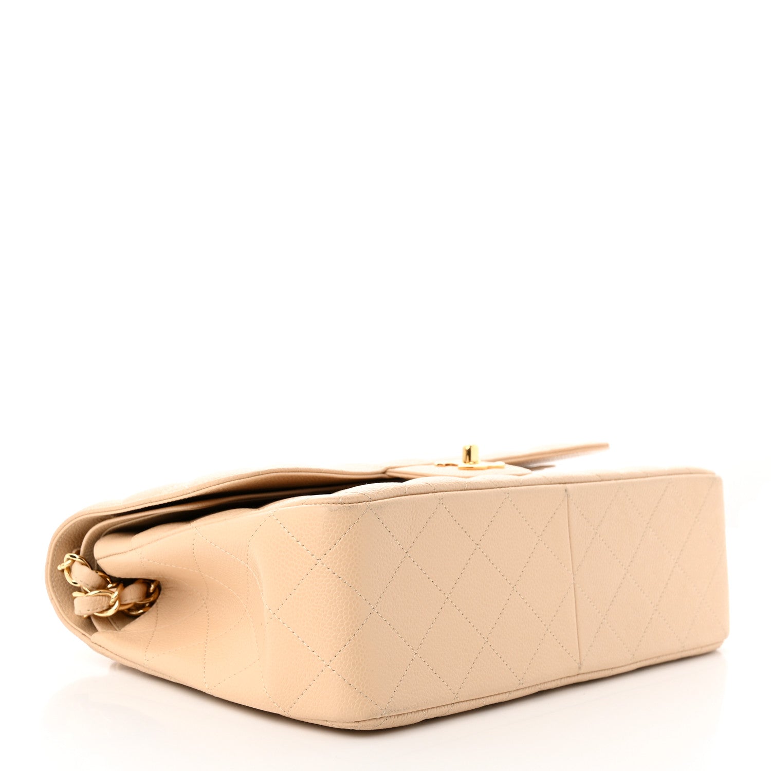 Chanel Caviar Quilted Jumbo Double Flap Beige 4 of 11