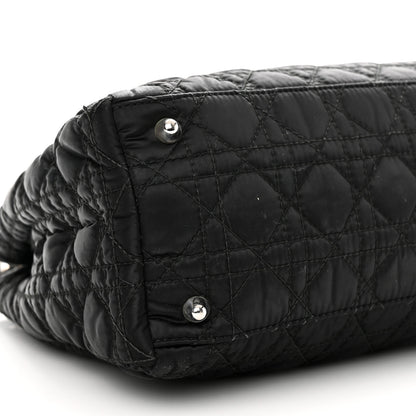 Christian Dior Satin Cannage Charming Lock Flap Shoulder Bag Black 11 of 15