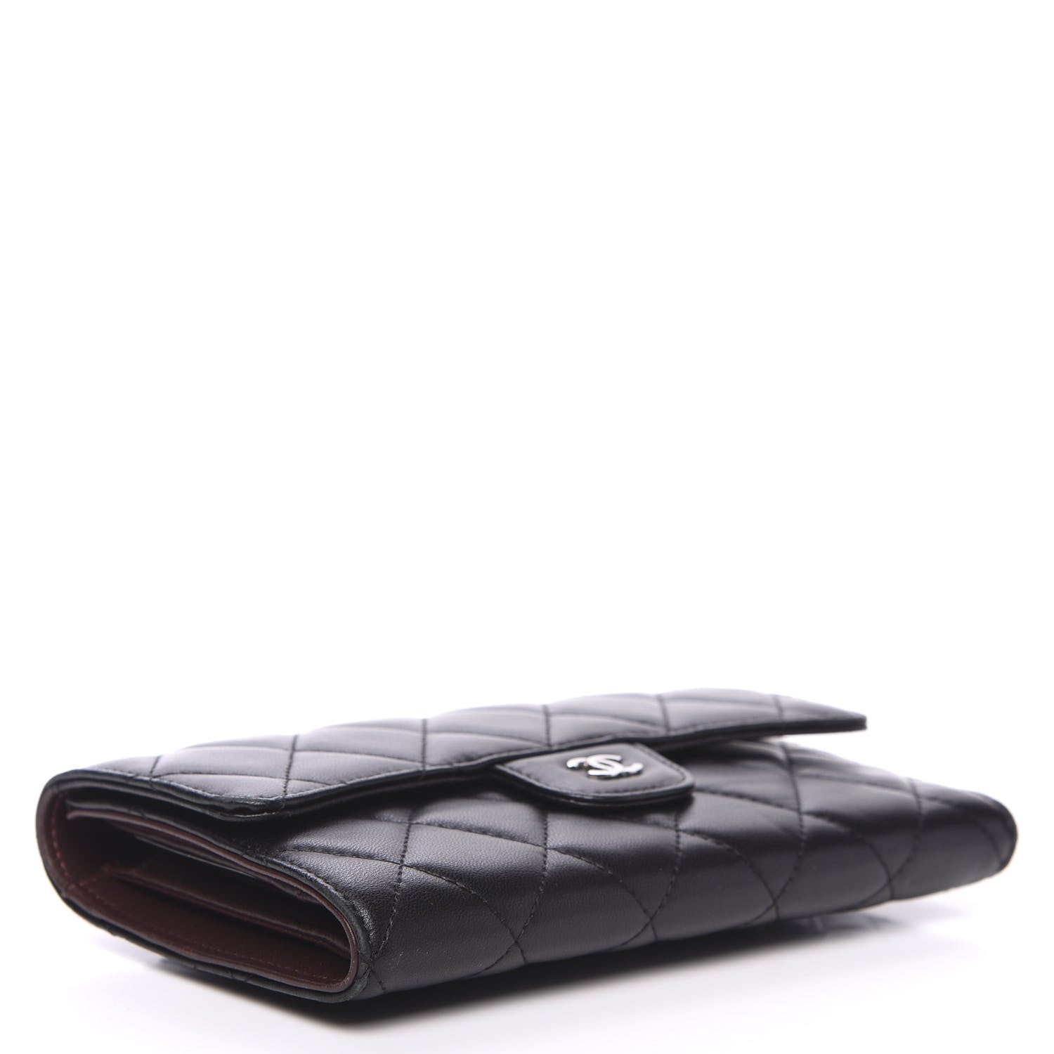 Chanel Lambskin Quilted Large Flap Wallet Black 3 of 11
