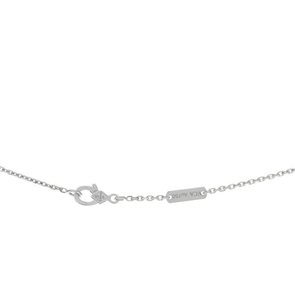Van Cleef & Arpels 18K White Gold Mother of Pearl Vintage Alhambra Pendant Necklace 4 of 5