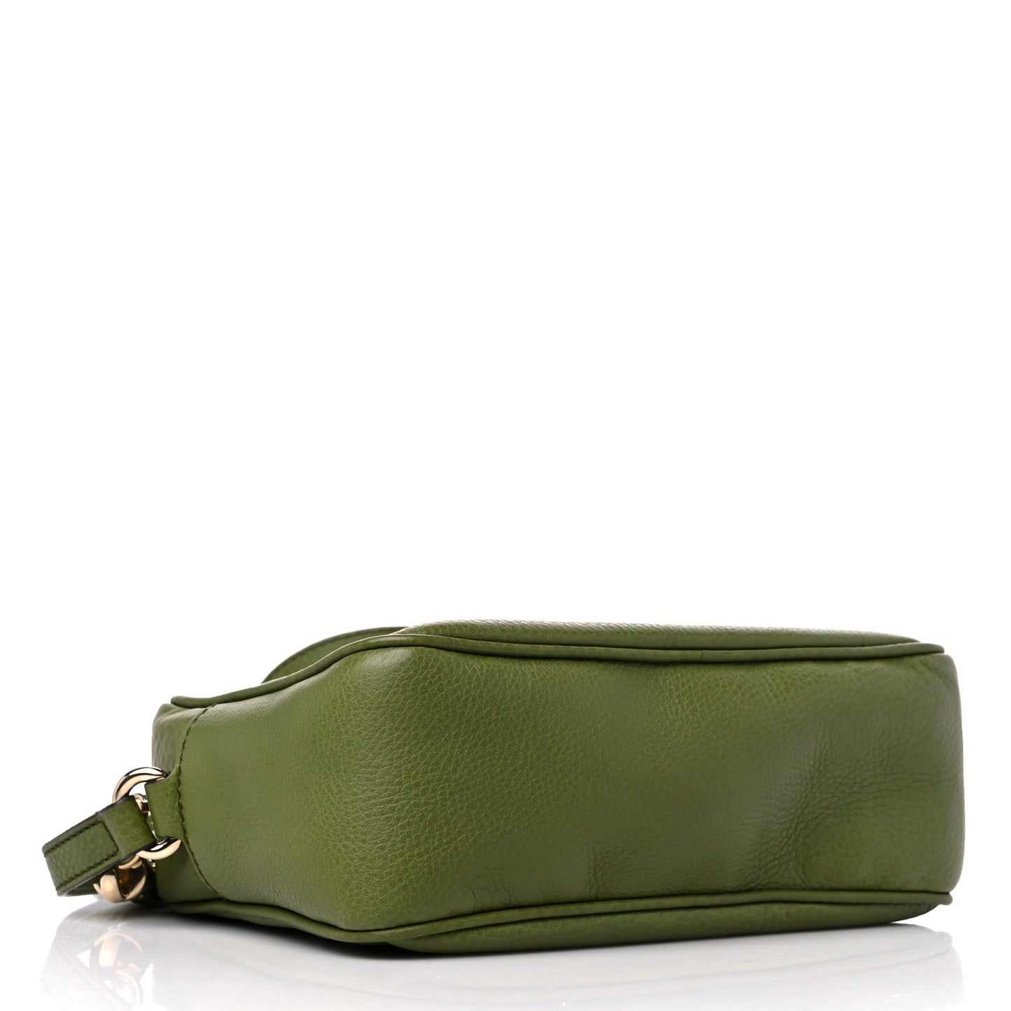 Pebbled Calfskin Small Soho Disco Bag Green
