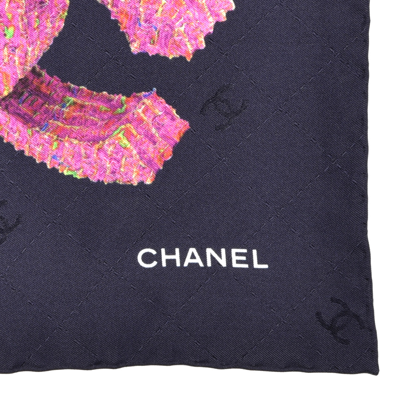 Chanel Silk CC Square Scarf Blue 4 of 7