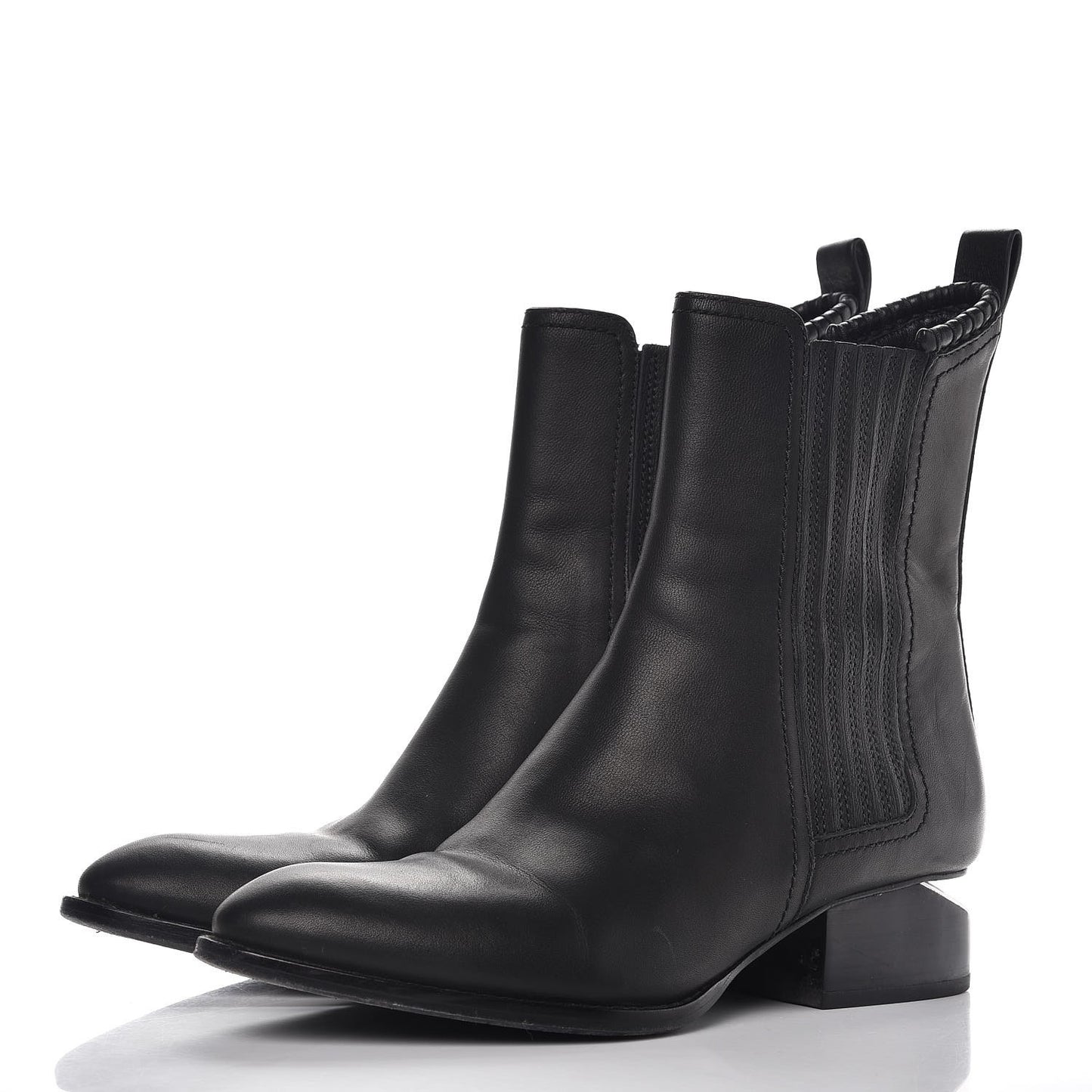 Calfskin Anouk Mid Calf Boots 37 Black