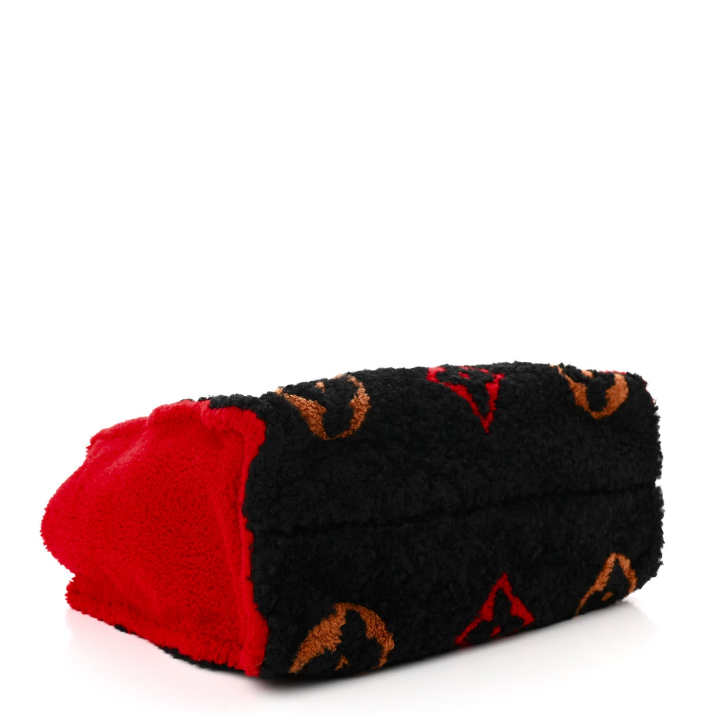 Shearling Monogram Giant Teddy Onthego GM Black Red