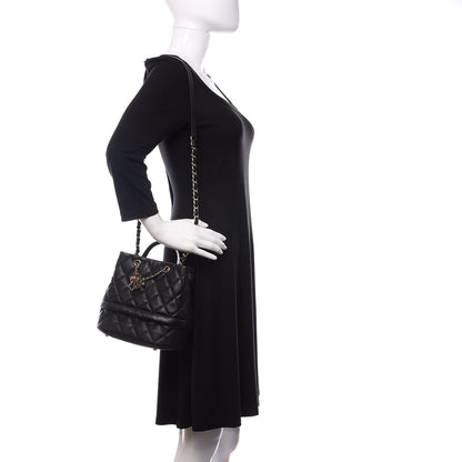 Chanel Caviar Quilted Rolled Up Bucket Drawstring Bag Black 2 of 12