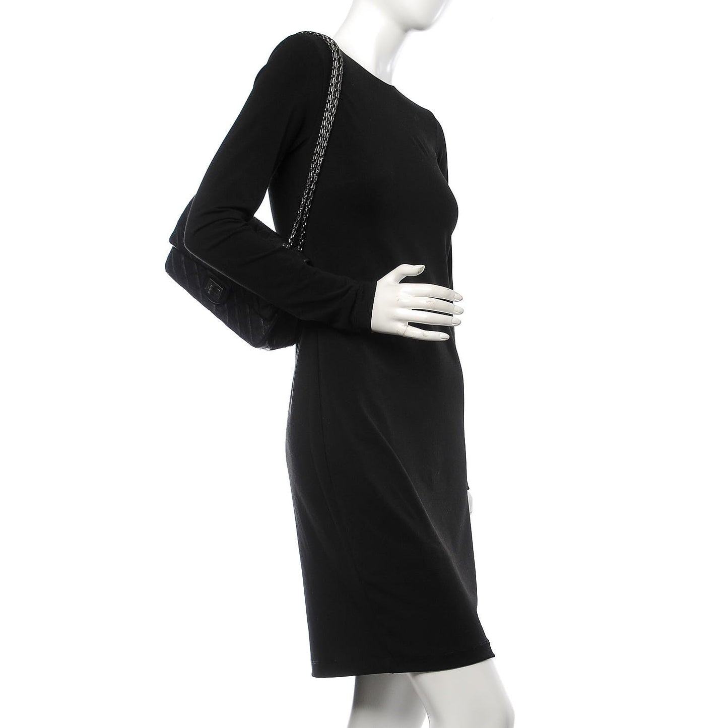 Aged Calfskin Quilted 2.55 Reissue 225 Flap Black