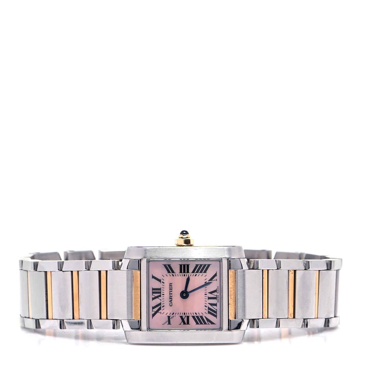 Cartier Stainless Steel 18K Pink Gold Mother of Pearl 20mm Tank Francaise Quartz Watch 2 of 4