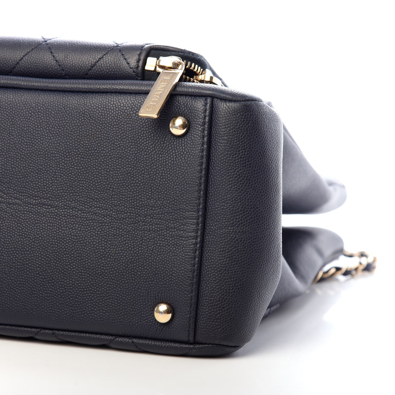 Chanel Caviar Quilted Large Business Affinity Shopping Bag Navy 8 of 9