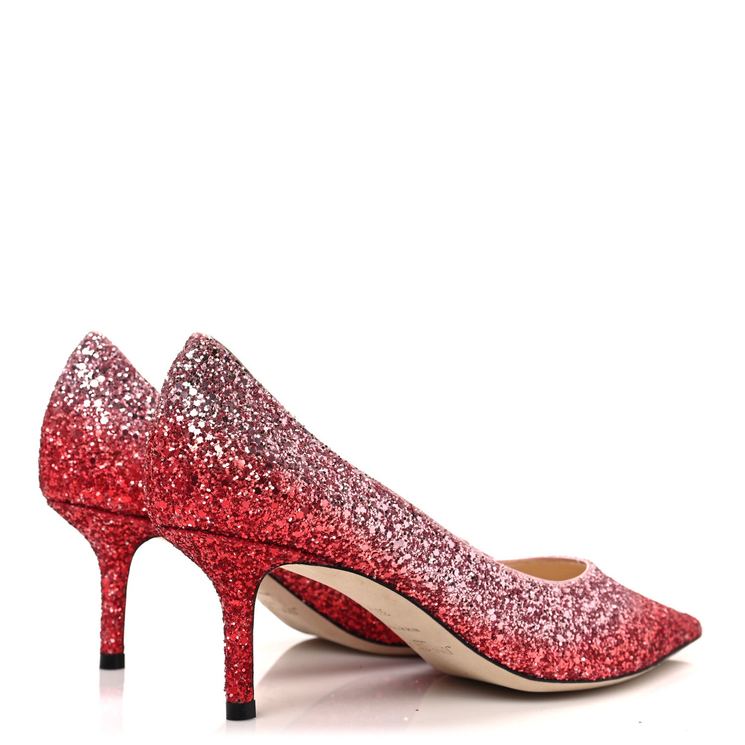 Jimmy Choo Coarse Glitter Degrade Romy 60 Pumps 36.5 Pink Multi 4 of 7