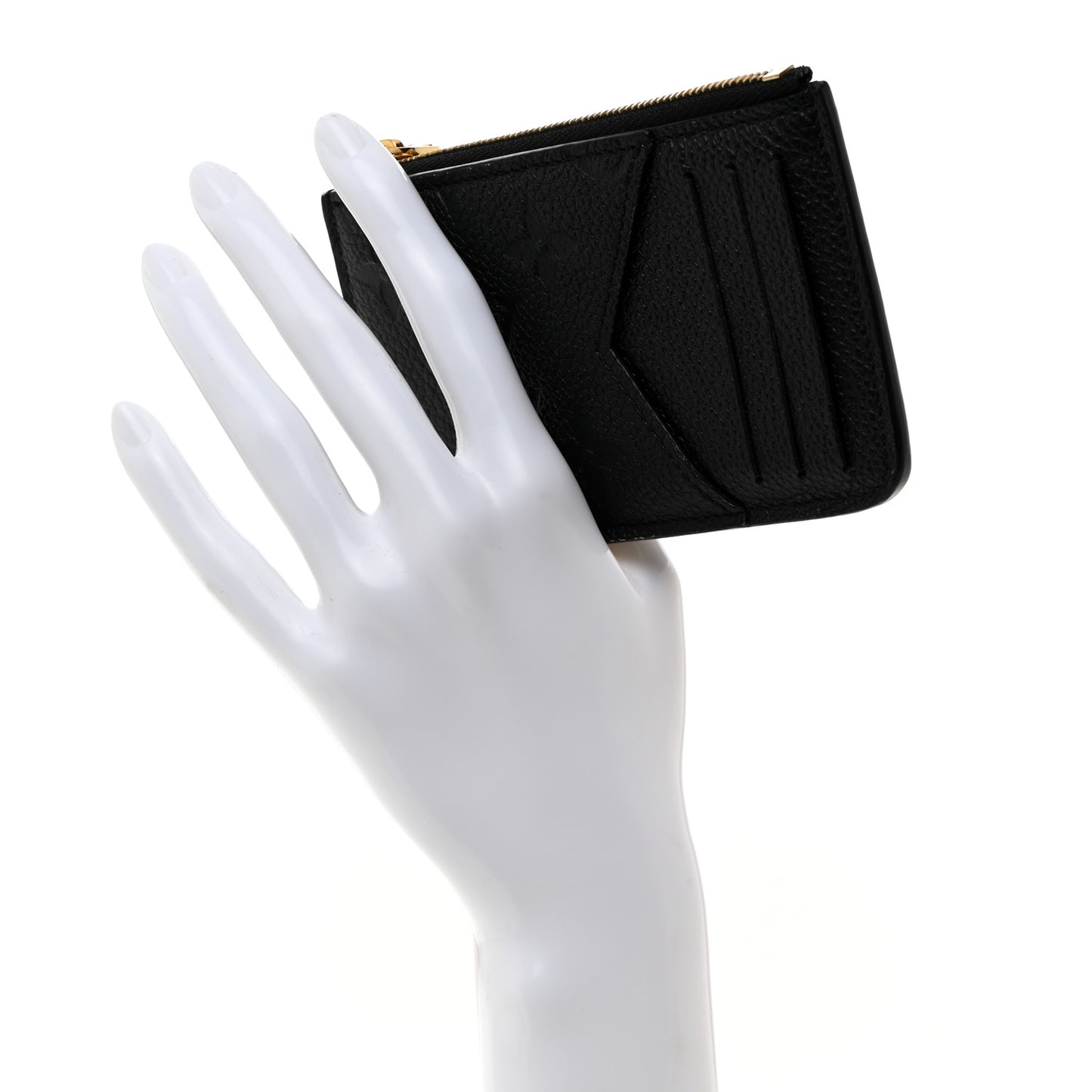 Empreinte Monogram Zipped Romy Card Holder Black
